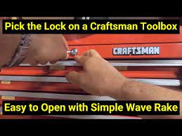 pick the lock on a craftsman toolbox