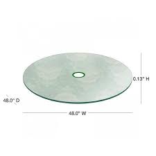 Aquatex Round Patio Glass Table Top