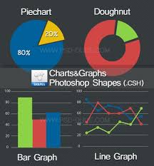 Chart And Graph Vector Photoshop Shapes Internship