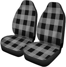 Set Of 2 Car Seat Covers Pattern Light
