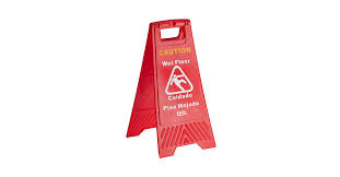 lavex 25 red caution wet floor sign
