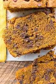vegan pumpkin chocolate chip bread