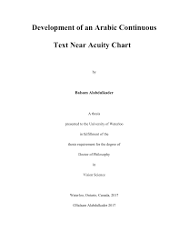 Pdf Development Of An Arabic Continuous Text Near Acuity Chart