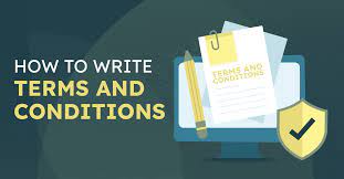 how to write terms and conditions step