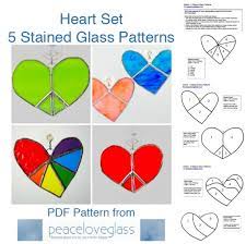 5 Stained Glass Heart Patterns Heart