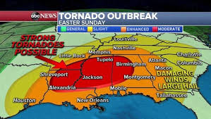 Deadly tornado blasts alabama town, leaving dozens injured. Major Severe Weather Expected Easter Weekend Possible Tornado Outbreak In South Abc News
