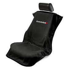 Black Towel Seat Cover With Dodge Logo