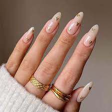 long press on nails almond fake nails