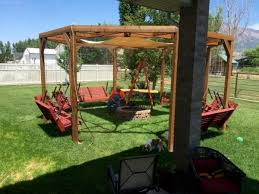 12 fire pit swing plans fire pit swings allow you to laze around outdoors around a fire. Remodelaholic Tutorial Build An Amazing Diy Fire Pit Pergola For Swings