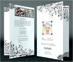 Funeral Program Template Publisher