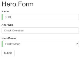angular building a template driven form