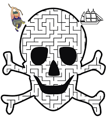 I thought this turned out rather well, so i thought i'd post it. Pirate Maze Jolly Roger Skull And Crossbones Coloring Home
