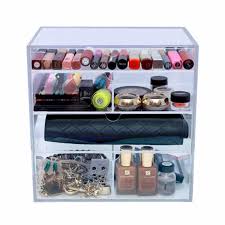 4 drawer acrylic makeup organizer