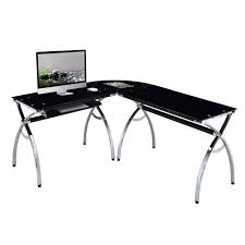 Post your items for free. Techni Mobili L Shaped Colored Tempered Glass Top Corner Desk With Pull Out Keyboard