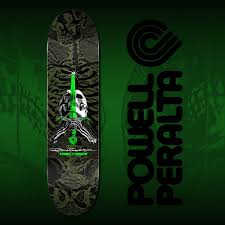 They are made of 5 thin layers of hard rock maple, infused with epoxy and reinforced with a patent fiber on the top and bottom levels. Tgm Skateboards On Twitter The Classic Powell Peralta Skull And Sword Graphic With Bright Green Coloring Is In Limited Quantity On Our Website And Measures 8 25 Wide Https T Co 3qf076hqof Powellperalta Skullandsword Green