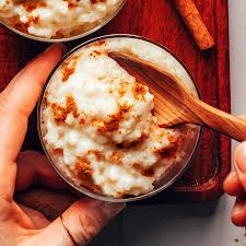 creamy vegan rice pudding minimalist