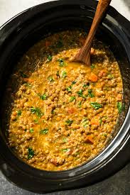 slow cooker en and lentil soup