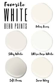 Favorite Behr White Paint Colors List