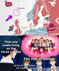 My theory is that the sparse population makes the thought of a harem that  much more unbelievable and exiting : r/Animemes