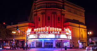 It has big ornamental windows, rich ornate chandeliers and classic artworks. On The Grid Grand Lake Theatre