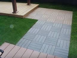 Composite Deck Tiles On Grass Outdoor