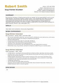 soup kitchen volunteer resume sles