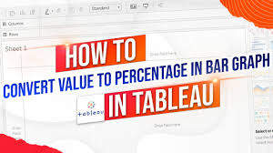 to percene in bar graph in tableau