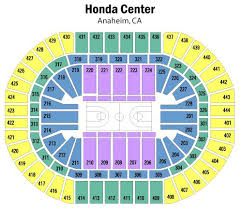 the honda center seating chart