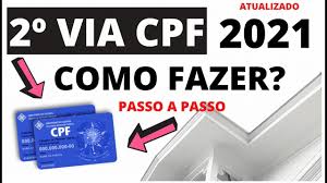 2º via cpf como fazer 2021 atualizado