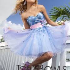Pale Blue Tulle Dress By Tony Bowls Nwt