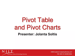 ppt pivot table and pivot charts