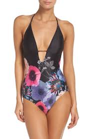 Details About Ted Baker London Neon Poppy One Piece Swimsuit Sz 2 Us 4 6
