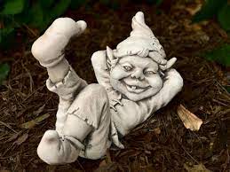 Troll Garden Statue Laying Troll