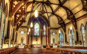 religious statues in a catholic church