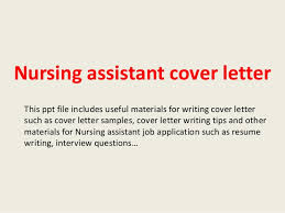 Nursing Assistant Cover Letter