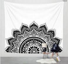 Black And White Mandala Wall Hanging