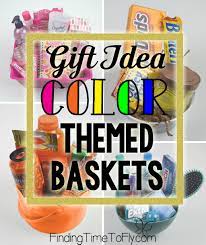 diy gift baskets color themed gift