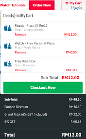 Pesanan diambil di toko domino's pizza. Domino S Pizza Online Coupon Codes Regular Pizza Personal Pizza Breadstix Rm12 Takeaway Worth Rm48 10