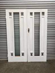 Art Deco French Doors With Glass Panes