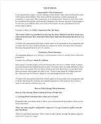   THESIS STATEMENT  EXAMPLE EXAMPLE OF AN ARGUMENTATIVE     Template net