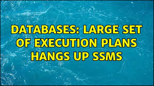 ssms freezes due to numerous execution