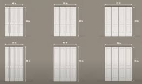 bifold doors door size chart nominal