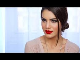 easy clic red lip makeup look