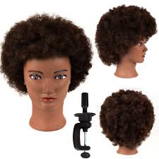 100% human virgin hair shipment: Generic Afro Kinky Curly Hair Mannequin Head With 100 Human Hair Hairdresser Manikin Training Head Cosmetology Doll Head Tight Curls H