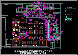 electrical layout of restaurant kitchen