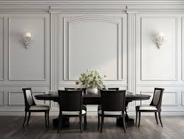 Modern Dining Room With Black Chairs
