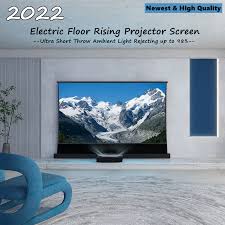 floating electric projector screen with