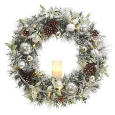 Silver Pine Artificial Wreath