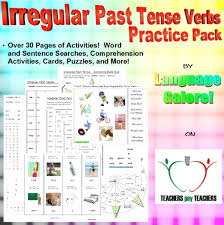 Irregular Past Tense Verbs Word Lists Worksheets
