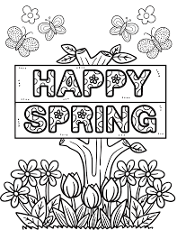 cute spring coloring pages for kids and